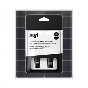 Panneau solaire monocristallin bifacial HJT Xuri Solar 600W à demi-cellules, efficacité 660W, couvercle avant en verre - Product Image 2