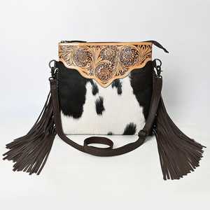 คอลเลกชันล่าสุดกระเป๋าหนังวัวสไตล์ตะวันตกพร้อมสายคล้องมือกระเป๋าลายดอกไม้สำหรับผู้หญิงหรูหราเครื่องประดับของผู้หญิง - Product Image 2