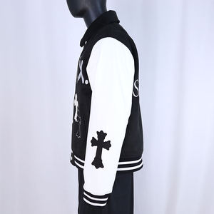 Veste universitaire en chenille de haute qualité, tendance, nouveau design, patchwork, streetwear, vente chaude, style cool, veste d'hiver - Product Image 6