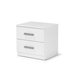 Chevet moderne Athome Palma Compact Storage à 2 tiroirs, blanc, modèle PALMA2N - Product Image 1