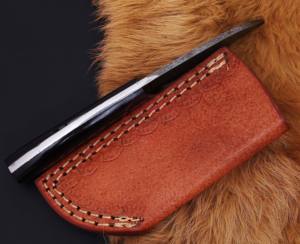 Lame de fixation en acier Damas faite à la main sur mesure couteau Skinner pleine soie couteaux de camping en plein air couteaux à éplucher - Product Image 6