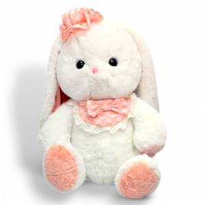 Peluche morbido coniglio bianco 43x32CM simpatico animale farcito bambola Kawaii regalo per bambini e adulti - Product Image 1