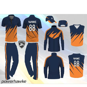 Tenue de sport simple et formelle, uniforme de cricket, col de maillot et pantalon, ensemble complet avec possibilité de personnalisation - Product Image 1