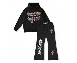 Conjunto Deportivo de Invierno con Capucha para Hombre, Estilo Urbano, Personalizado, 2 Piezas con Sudadera con Capucha y Pantalones Deportivos, Corte Ajustado, Venta al Por Mayor OEM - Product Image 1