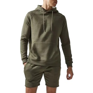 Ensemble court pour homme de qualité supérieure, logo personnalisé, nouveau design, décontracté, hiver, deux pièces, couleur unie, ensemble de sweat-shirt, fabricant de premier plan - Product Image 1