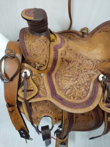 ADEEFA Premium Tan Emballage personnalisé 100% cuir pur selle anglaise Style occidental équitation taille personnalisable arbre en plastique - Product Image 5