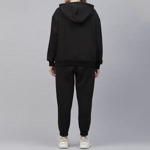 ชุดวอร์มออกกำลังกายผู้หญิง พิมพ์โลโก้ได้ ไซส์ใหญ่ 2 ชิ้น เสื้อฮู้ดระบายอากาศ ชุดเซ็ตวิ่งออกกำลังกายฤดูหนาว เป็นมิตรกับสิ่งแวดล้อม ผ้าฝ้าย 100% - Product Image 3