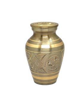 โกศจิตรกรรมเพลิงศพขนาดเล็กคลาสสิกสําหรับเถ้ามนุษย์พร้อมกล่องและกล่องกํามะหยี่ - 2.8 นิ้ว - โรงเก็บของสีเทาน่ารัก - Product Image 1