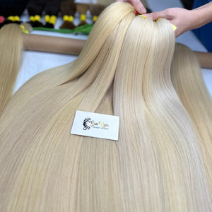 ผมต่อเวียดนามแท้แบบเรมี่ คิวติเคิลเรียงเส้น สีบลอนด์ซิลค์คัสตอม คุณภาพสูง แบบซุปเปอร์ดับเบิ้ลดรอน ของบริษัทซัน คอมพ์ไนซ์ - Product Image 1