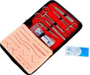 Kit de práctica de biología anatómica todo en uno para estudiantes de medicina, incluye almohadilla de práctica de sutura, juego de instrumentos de acero inoxidable - Product Image 3