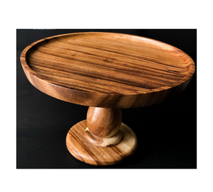 Eco Material logotipo personalizado Natural personalizar madera Acacia y Mango madera pastel soporte plato multifuncional pastel exhibición para Hotel - Product Image 2