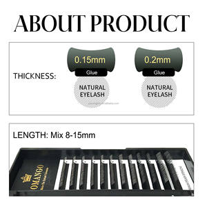 Ekstensi Bulu Mata Individual CC/L Warna Hitam Abu-Abu Matte Baru Bentuk Elips, Vegan, Bebas Kekejaman, Rambut Sintetis Super Lembut dan Halus - Product Image 3