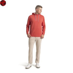 Sweat-shirt à capuche gaufré pour homme avec poche, coupe classique, tricoté, décontracté, pour la gym et le golf - Product Image 2