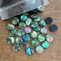 Cabochons en nacre d'abalone arc-en-ciel naturelle : grande pierre précieuse ronde plate polie, pierre de guérison, pierre précieuse d'abalone, pierres précieuses en vrac