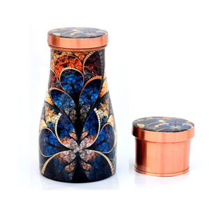 Wholesale 100% Pure Copper <b>Disposable</b> Portable Outdoor Office Home Water Bottle Lid Custom Prints Eco-Friendly Design American - Product Image 1