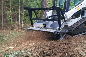 Professional Crawler Skid Steer Loader Diesel-<b>Powered</b> Mulcher Attachment <b>Brush</b> Grass Shredder Motor Bearing 5-Year Forestry - Product Image 1