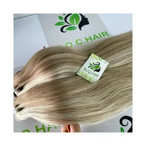 Groothandel Hoge Kwaliteit Menselijk Haar Uitbreiding Bundel Cuticula Uitgelijnd Haar 613 Double Drawn Handtied Inslagen Menselijk Haar Voor Salon