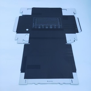 Bán buôn cao cấp tất cả các tông sóng Màu Đen Gấp Giày vận chuyển Hộp đồng bằng mà không có logo tất cả các màu đen mà không có logo - Product Image 6