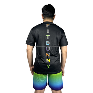 ชุดเสื้อยืดและกางเกงขาสั้นลำลองสำหรับผู้ชายฤดูร้อนสีสดใสระบายอากาศสวมใส่สบายมีสไตล์ - Product Image 2