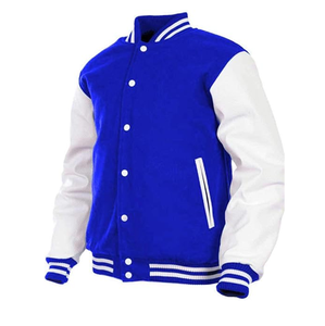 Veste universitaire pour homme, manches en cuir véritable et mélange de laine, veste universitaire pour garçons, veste universitaire pour collège - Product Image 1