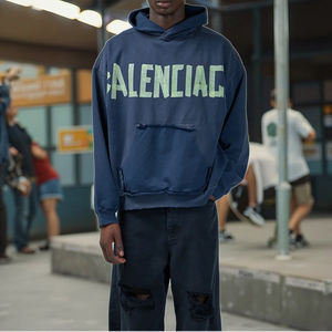 Sweat-shirt à capuche de haute qualité 100% coton avec logo personnalisé, poids lourd 400 g/m², streetwear, hip-hop, impression graphique, sweat-shirt à capuche pour homme Revenge - Product Image 6