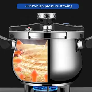 High Quality 6L Easy Locking Pressure Canner Cocotte Minute Polished Cookware Cooking Pot 304 Stainless Steel Pressure Cooker