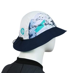 <b>Reversible</b> Embroidered <b>Bucket</b> <b>Hat</b> for Fishing-Custom Printed Blue Character Design - Product Image 2