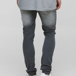 Jeans noirs pour hommes, coupe ample et large, effet délavé et usé, taille mi-haute, meilleur prix, faible MOQ - Product Image 2