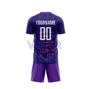 Nuevo estilo 100% poliéster conjuntos de uniformes de fútbol precio de fábrica uniformes de fútbol de alta calidad en MOQ bajo OEM ODM servicio personalizado - Product Image 3