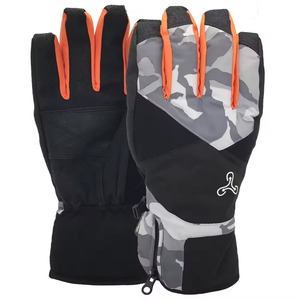ถุงมือปั่นจักรยานกันลมกันน้ำสำหรับผู้ชายถุงมือสกีสำหรับฤดูหนาวกันลมพร้อมวัสดุหนัง - Product Image 1