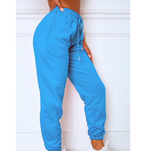 Venta al por mayor de pantalones de correr personalizados de las señoras pantalones de algodón en blanco para las mujeres superventas 100% algodón Casual Jogger Pant - Product Image 2