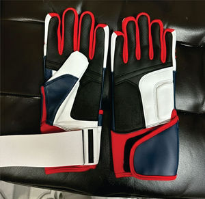 Gants de frappe de baseball et de softball professionnels unisexes en cuir, manchette longue, confortables et doux, avec impression numérique 2026 - Product Image 6