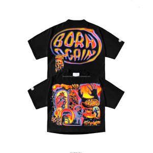 Camiseta Deportiva de Manga Corta con Cuello Redondo, Holgada, Transpirable, de Secado Rápido, con Estampado de Rayas, de Alta Calidad, para Hombre y Mujer - Product Image 1