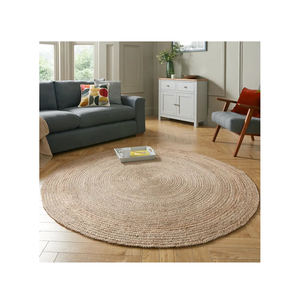 High Quality Organic Jute Braided <b>Round</b> <b>Rug</b> Set Handmade Embroidered for Living and Bedroom High Visibility Area <b>Rugs</b> & Sets - Product Image 6