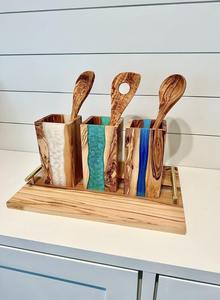 ชุดช้อนไม้เรซิ่นพรีเมียม ทำด้วยมือ อุปกรณ์ครัวไม้สำหรับทำอาหาร - Product Image 3