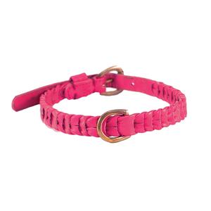 Collar de Perro Personalizado de Lujo, Trenzado de Algodón y Cuero con Decoración de Encaje, Hebilla Ajustable de Cuerda, Color y Logotipo Personalizables para Mascotas - Product Image 4