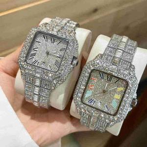 Montre analogique sport pour homme personnalisée, bracelet en acier inoxydable, diamant de laboratoire taille brillant clarté VVS, 41 mm entièrement sertie - Product Image 2