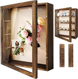 3D Wooden Picture Frame Shadow <b>Box</b> <b>Photo</b> Frame Glass Acrylic Shadow <b>Box</b> for Dried Flowers and Specimens - Product Image 3