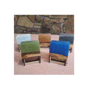 Posavasos de piedra de resina y madera circular de gran oferta, posavasos grabado ecológico, alfombrilla para taza de té para color rojo - Product Image 6