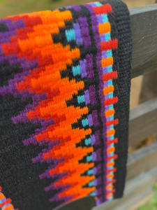 Western Show Horse Saddle Blanket Diseño de Nueva Zelanda Manta de sillín de lana hecha a mano Top Wool Saddle Pad Size - Product Image 2