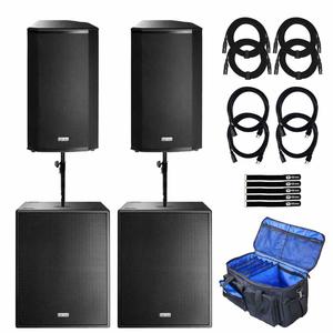 Haut-parleurs actifs 2 voies de haute qualité d'origine pour l'extérieur 112A 12 pouces avec supports, pack duo, caisson de basses - Product Image 2