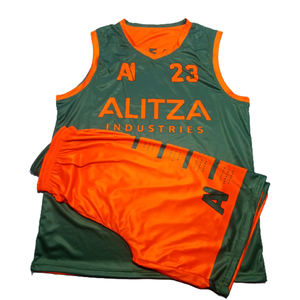 Maillot de basket-ball unisexe personnalisé respirant sans manches 2 pièces 100% polyester à séchage rapide évacuant l'humidité col en V réversible été - Product Image 3