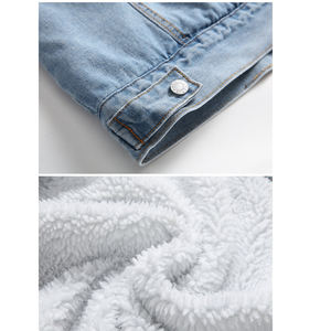 Veste en jean tendance pour homme, coupe slim, vestes et manteaux en jean décontractés, veste en jean personnalisée pour homme - Product Image 4