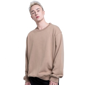Sudadera lisa de algodón y poliéster para hombre, prenda de vestir, con manga larga y hombros descubiertos, de gran tamaño, con cuello redondo, servicio OEM - Product Image 4