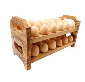 Plateau à œufs en bois de qualité supérieure pour outils de cuisine Taille et forme personnalisées Vaisselle de cuisine Plateau à œufs en vrac. - Product Image 3