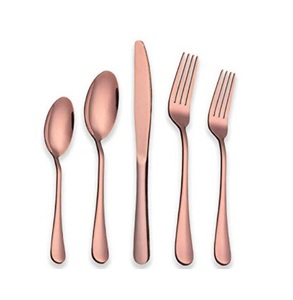 Ensemble de couverts en acier inoxydable, vaisselle de qualité supérieure finie en cuivre, couverts élégants, parfaits pour la table à manger, les mariages et les banquets - Product Image 3