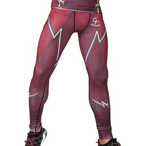 Mallas de tela de alta elasticidad con cintura elástica para hombre, ropa de yoga y gimnasio de color personalizado - Product Image 2