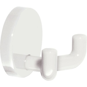 HEWI 477.90.025 Deep Black Polyamide 90 <b>Wall</b> <b>Hooks</b> 2 <b>Hooks</b> with 43.5mm Projection Double <b>Hook</b> Coat Rack 50 mm - Product Image 1