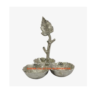 Cuenco para servir frutas de Metal plateado de calidad Superior, cuenco para servir de diseño elegante para decoración del hogar, mesa a la venta - Product Image 1