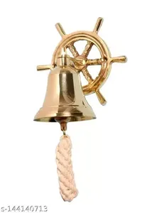Cloche en laiton massif de haute qualité finition or cloche suspendue intérieur extérieur école Bar réception Marine murale cloche de bateau - Product Image 4